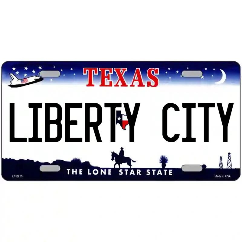 Liberty City Texas Metal Sign