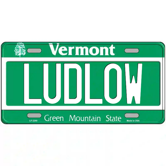Ludlow Vermont Metal Sign