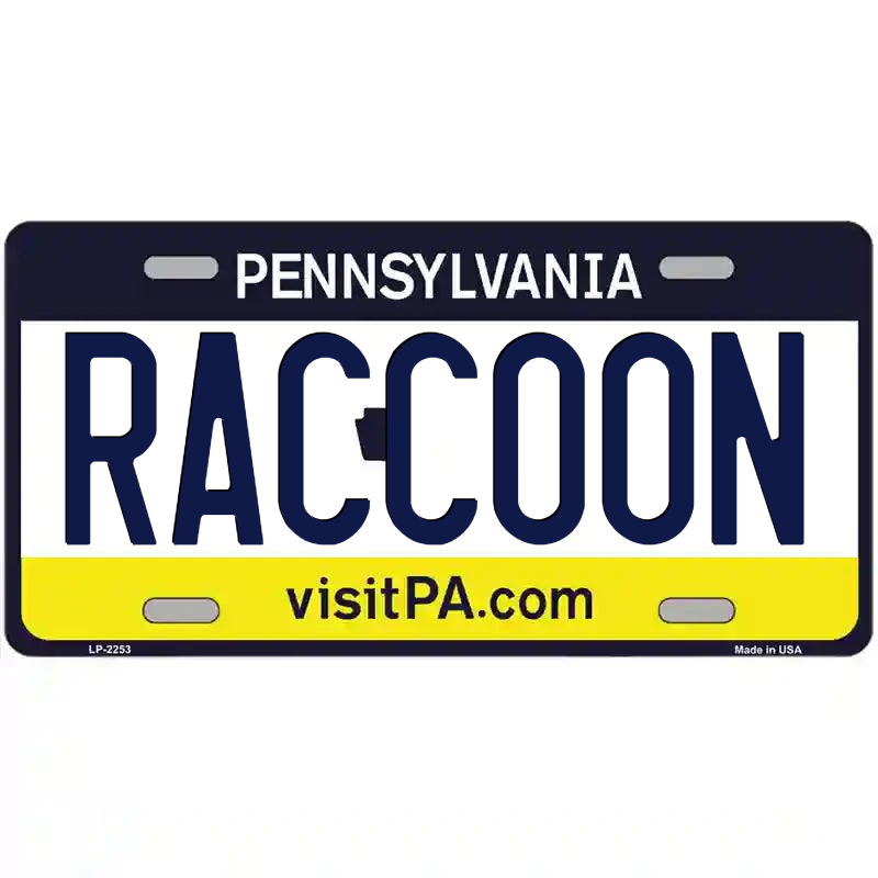 Raccoon Pennsylvania Metal Sign