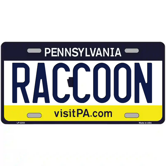 Raccoon Pennsylvania Metal Sign