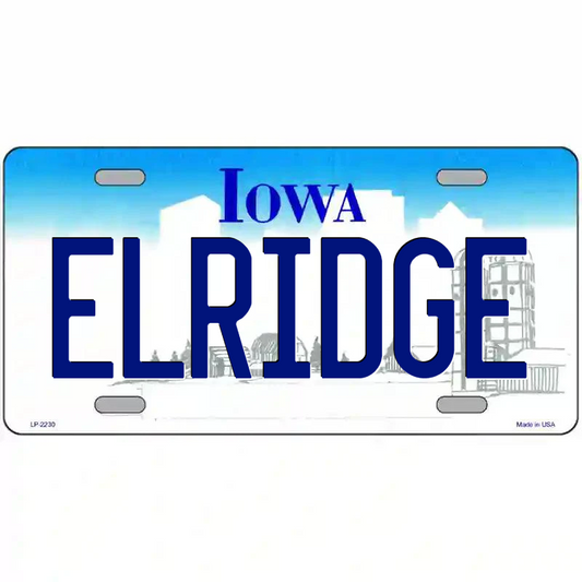 Elridge Iowa Metal Sign