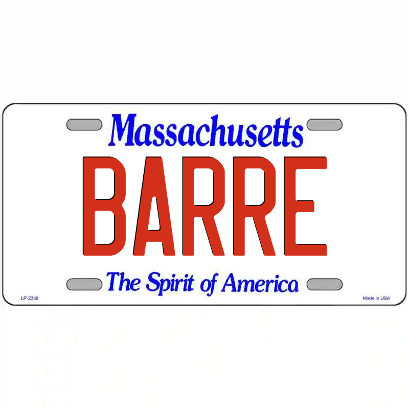 Barre Massachusetts Metal Sign