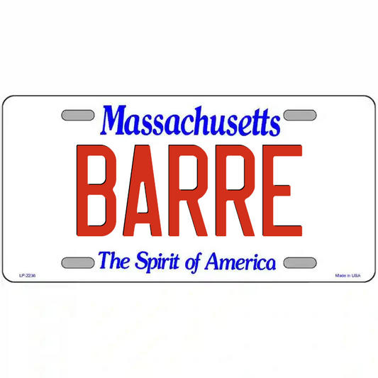 Barre Massachusetts Metal Sign