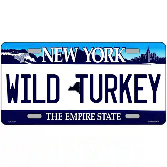Wild Turkey New York Blue Metal Sign