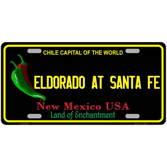 Eldorado at Santa Fe New Mexico Black Metal Sign