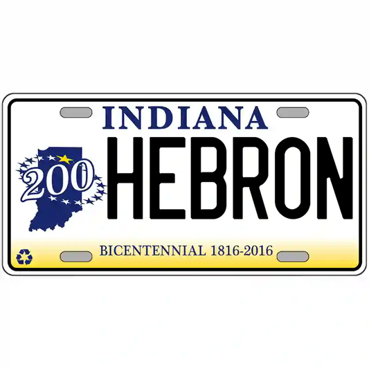 Hebron Indiana Bicentennial Metal Sign