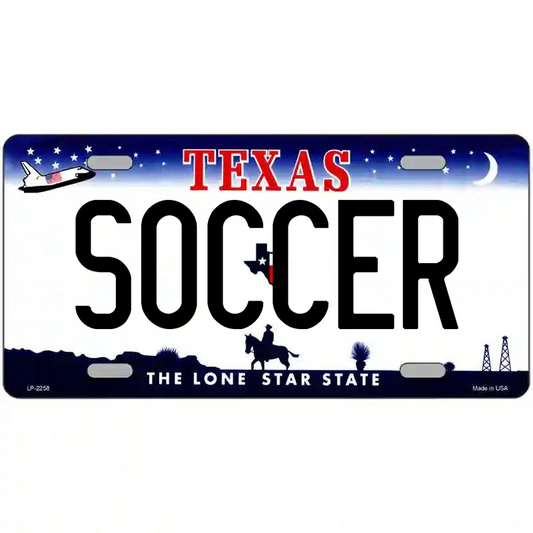 Soccer Texas Metal Sign