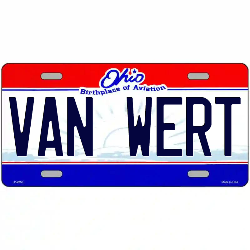 Van Wert Ohio Metal Sign