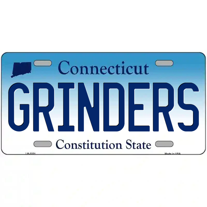 Grinders Connecticut Metal Sign