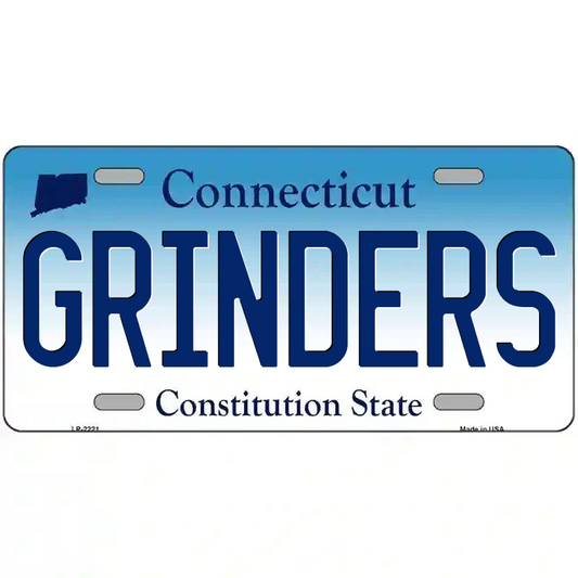 Grinders Connecticut Metal Sign