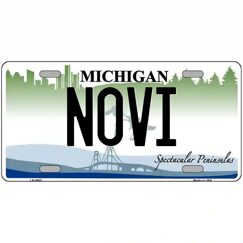 Novi Michigan Metal Sign