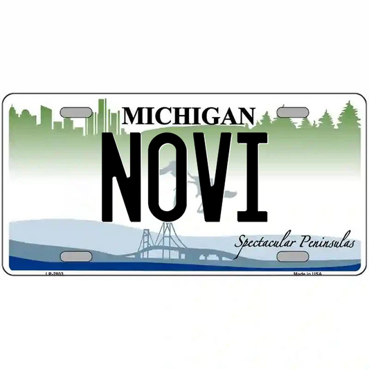 Novi Michigan Metal Sign