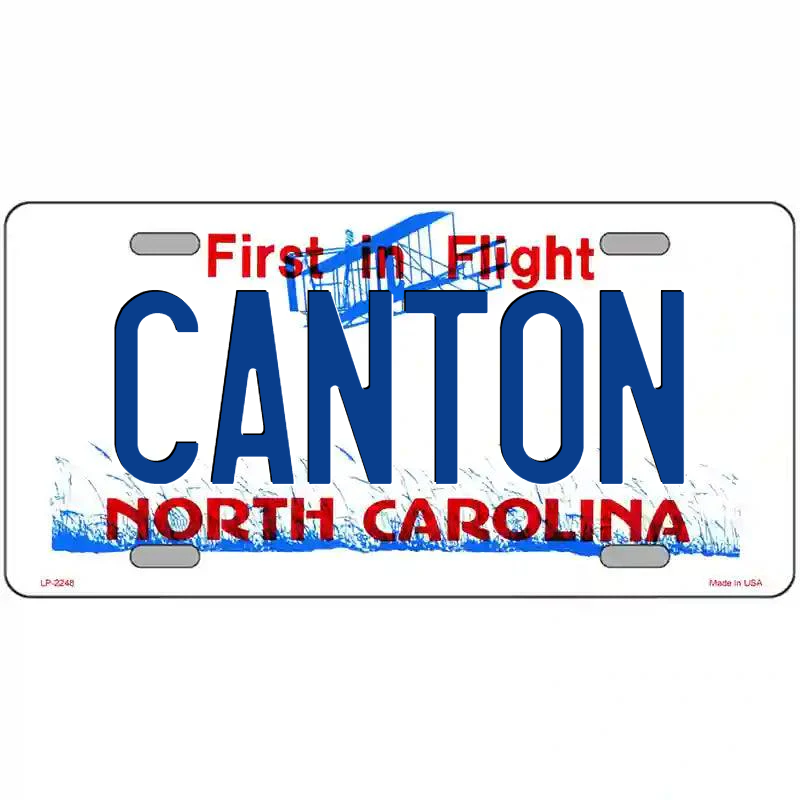 Canton North Carolina Metal Sign