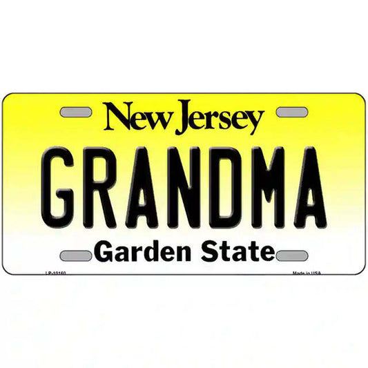 Grandma New Jersey Metal Sign