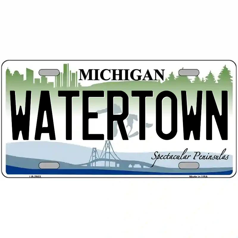 Watertown Michigan Metal Sign