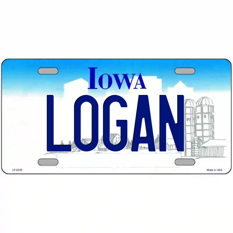 Logan Iowa Metal Sign