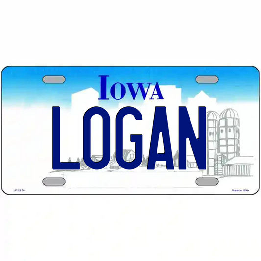 Logan Iowa Metal Sign