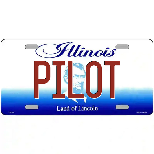 Pilot Illinois Metal Sign