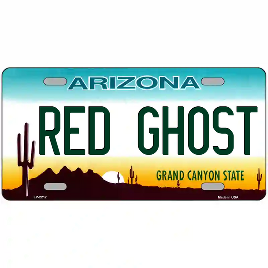 Red Ghost Arizona Metal Sign