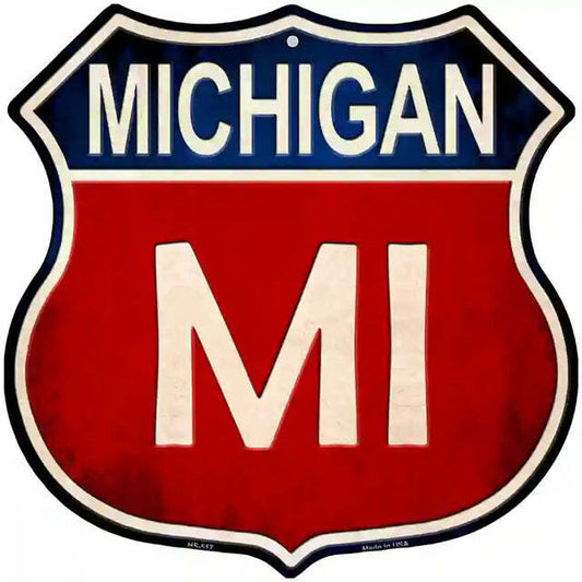 Michigan Highway Shield Metal Sign
