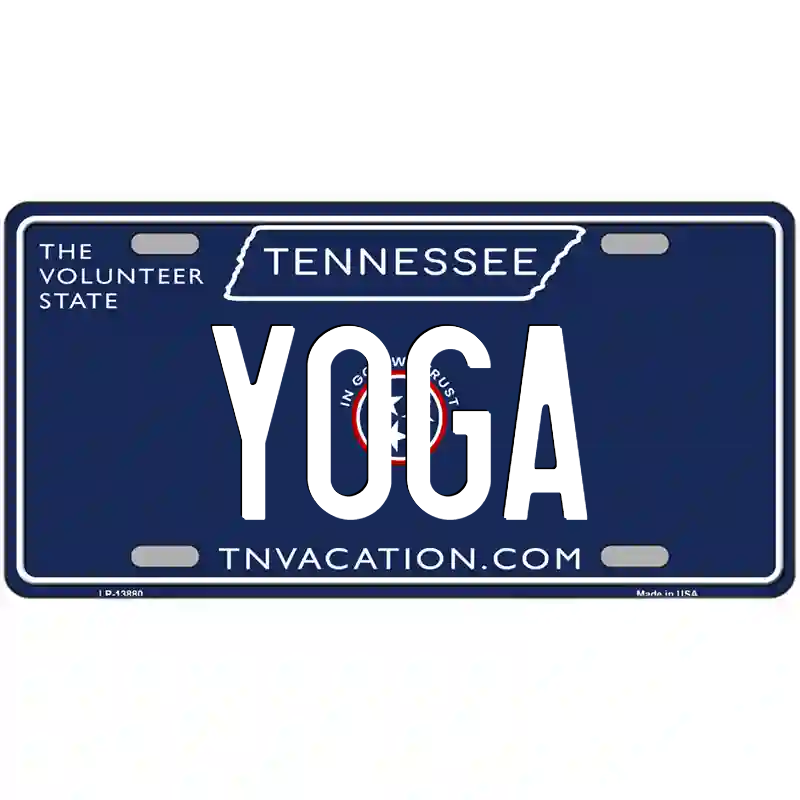 Yoga Tennessee Blue Metal Sign