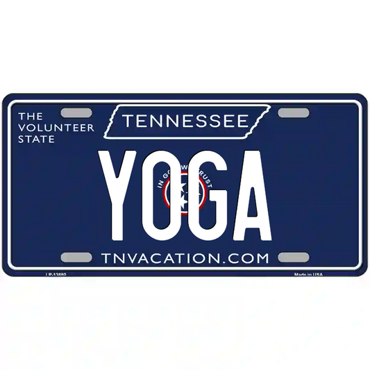 Yoga Tennessee Blue Metal Sign