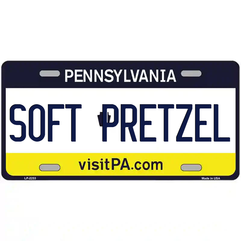 Soft Pretzel Pennsylvania Metal Sign