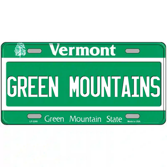 Green Mountain Vermont Metal Sign