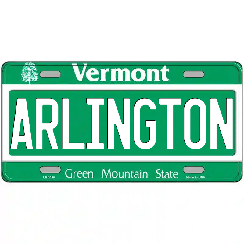 Arlington Vermont Metal Sign
