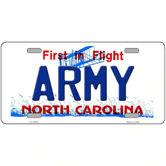 Army North Carolina Metal Sign