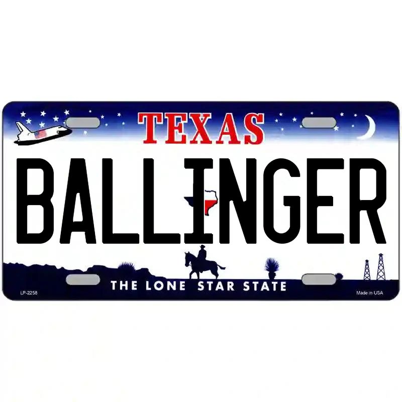 Ballinger Texas Metal Sign