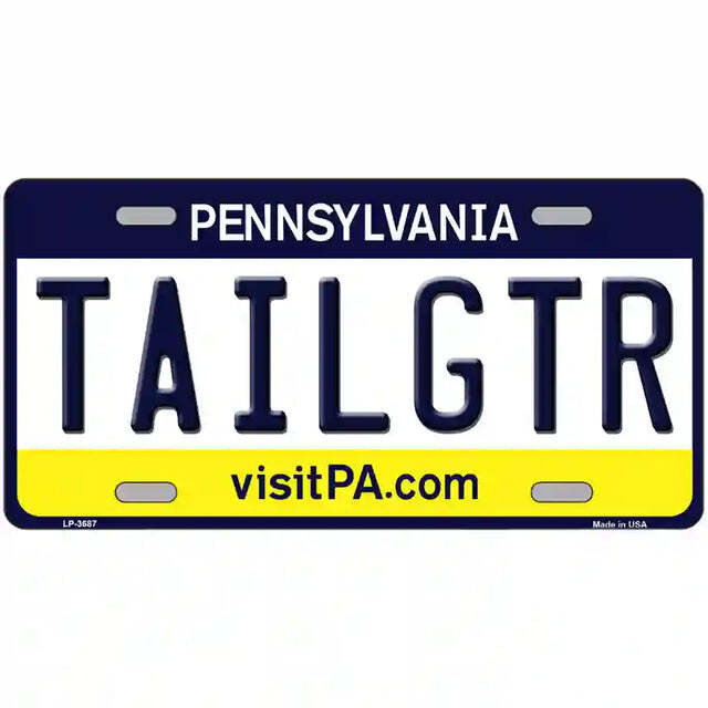Tailgater Pennsylvania Metal Sign