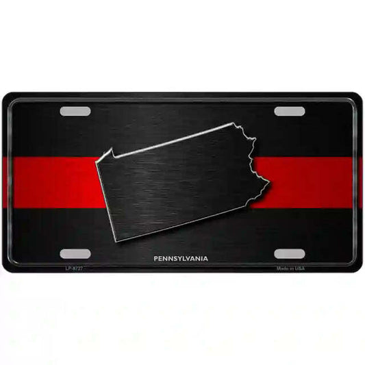 Pennsylvania Thin Red Line Metal Sign