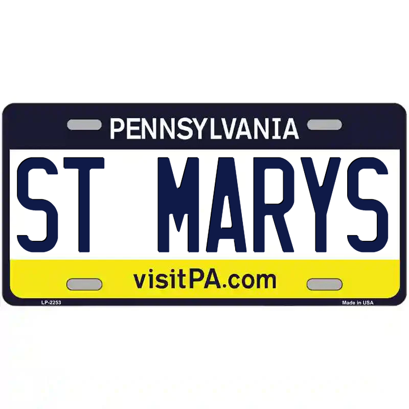 St Marys Pennsylvania Metal Sign