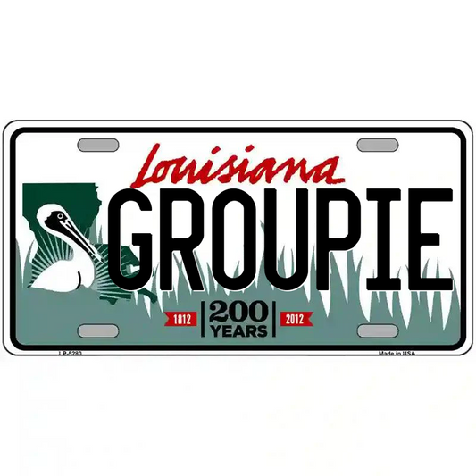 Groupie Louisiana Metal Sign