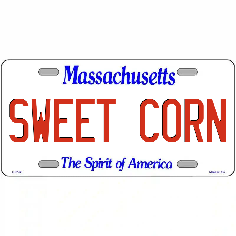 Sweet Corn Massachusetts Metal Sign