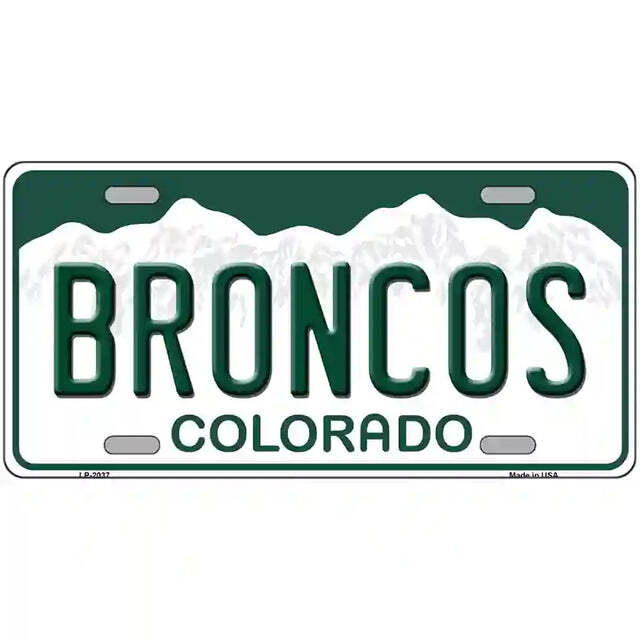 Broncos Colorado Metal Sign