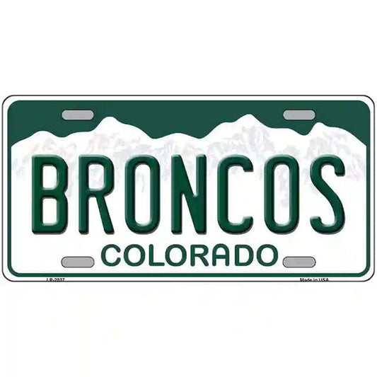 Broncos Colorado Metal Sign