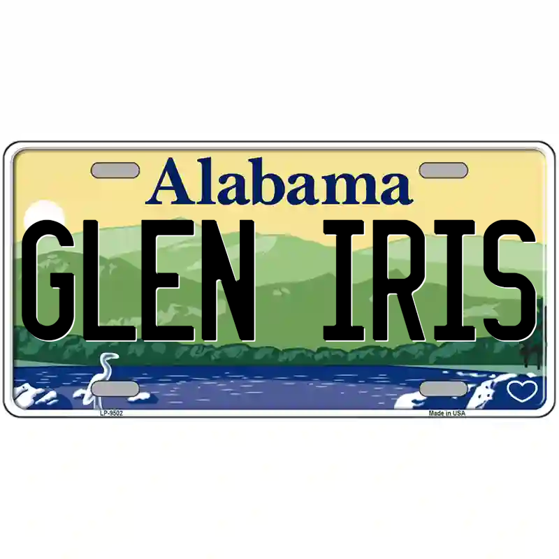 Glen Iris Alabama Metal Sign