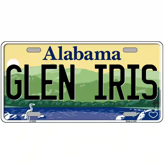Glen Iris Alabama Metal Sign