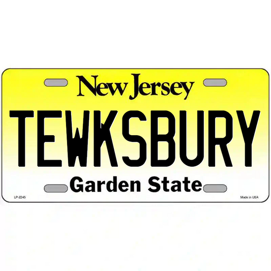 Tewksbury New Jersey Metal Sign