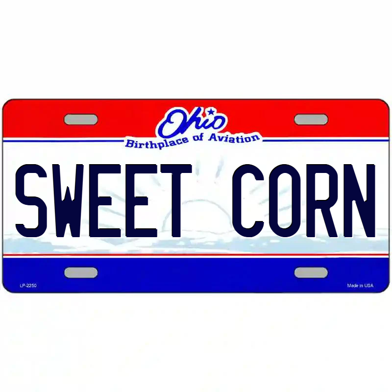 Sweet Corn Ohio Metal Sign