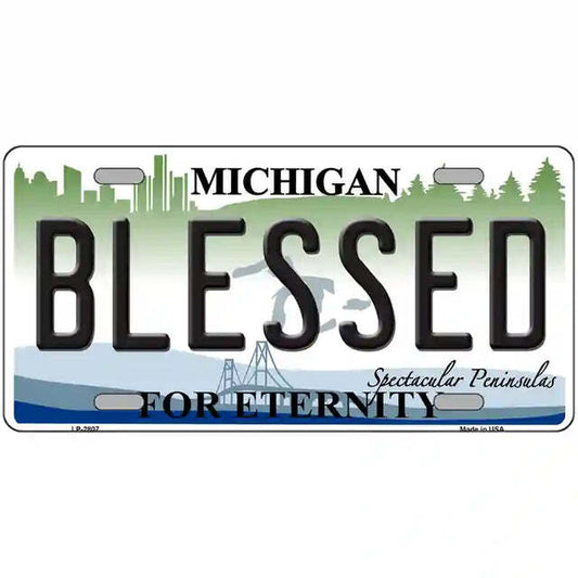 Blessed for Eternity Michigan Metal Sign