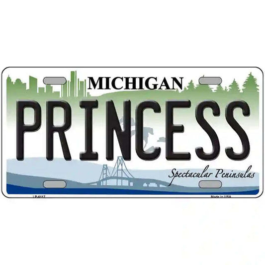 Princess Michigan Metal Sign