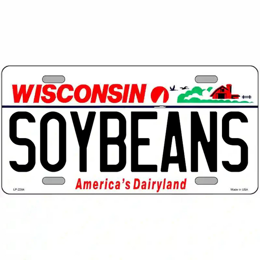 Soybeans Wisconsin Metal Sign