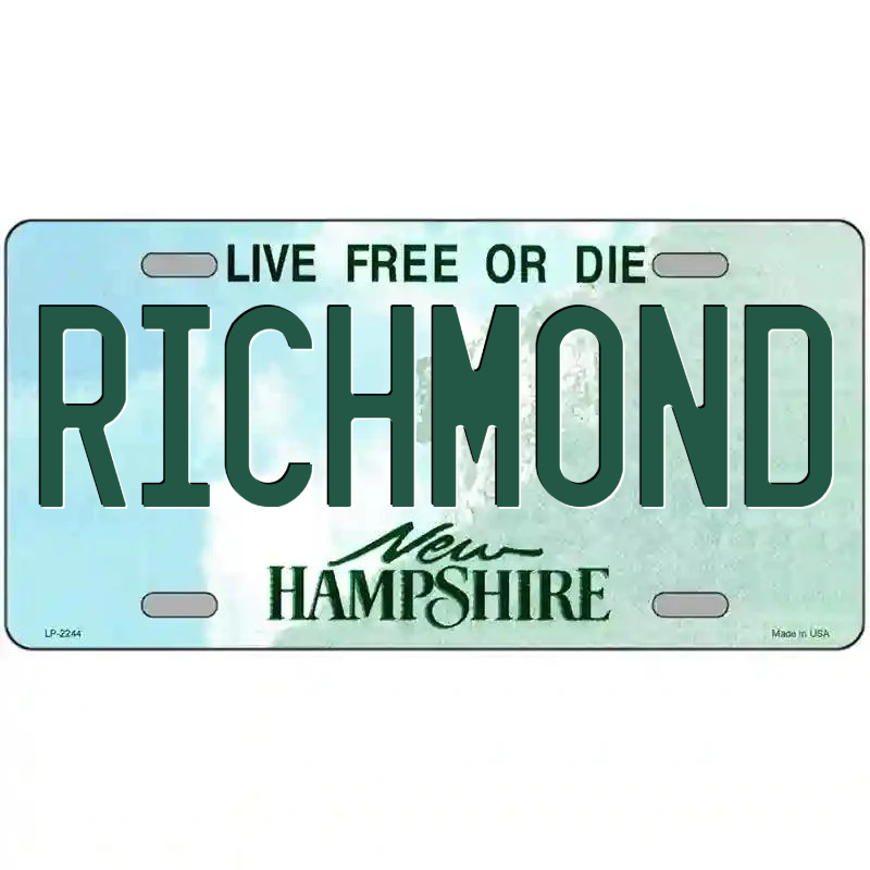 Richmond New Hampshire Metal Sign