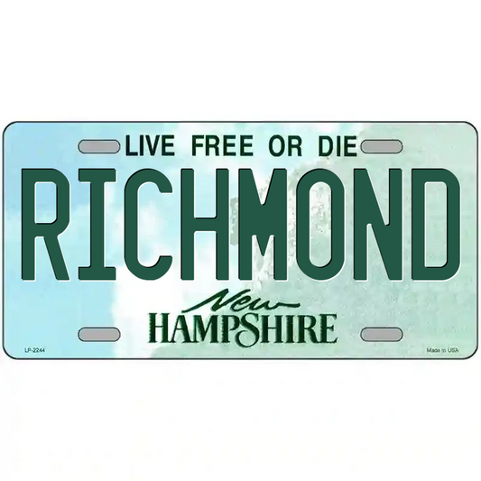 Richmond New Hampshire Metal Sign