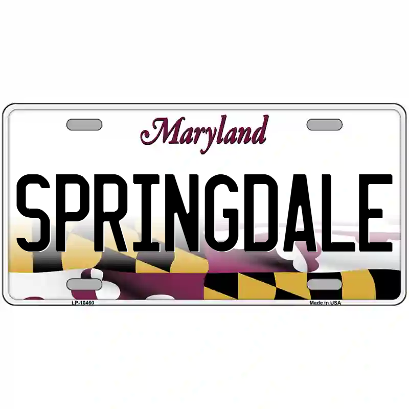 Springdale Maryland Metal Sign