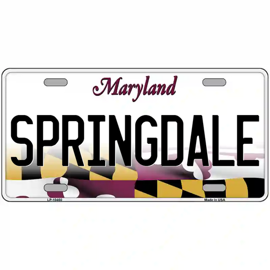 Springdale Maryland Metal Sign