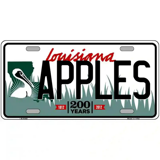 Apples Louisiana Metal Sign